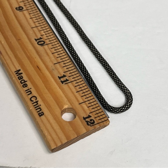 vintage SAQ gold tone mesh snake tube chain necklace 24 inch - Picture 4 of 5